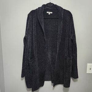 Orvis Charcoal Open-Front Cozy Cardigan